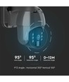 Udendørs WiFi PTZ solcelledrevet kamera - 360° Tryghed, Full HD & Farvenattesyn, IP65, Sort