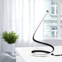 20W bordlampe - LED, designer, EU stik, ledning+afbryder, 3000K, sort