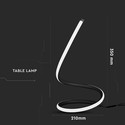 20W bordlampe - LED, designer, EU stik, ledning+afbryder, 3000K, sort