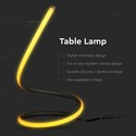 20W bordlampe - LED, designer, EU stik, ledning+afbryder, 3000K, sort