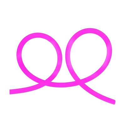 12W/m Neon Flex 24V - Pink, 10m Rulle