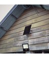 100W LED solar projektør med solcelle - IP65, sort, inkl. fjernbetjening, udendørs, aluminium