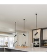 GU10 Teleskopisk loftlampe - Sort, aluminium, 83-117cm