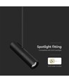 GU10 Teleskopisk loftlampe - Sort, aluminium, 83-117cm