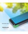 10000mAh Solar Wireless Powerbank, 10W - Sort, aluminium, solcelleopladning