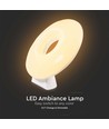 5W WiFi LED Ambiance bordlampe, RGB - Dæmpbar, Smart Home, USB-C, 360 grader lys, hvid plast