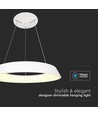 48W LED designer pendel, dæmpbar - Ø48,5cm, 360 grader, hvid, rund, inkl. lyskilde