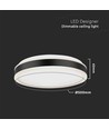 42W LED designer loftslampe - Rund, sort, 4400lm, 4000K, TRIAC dæmpbar, IP20