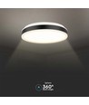 42W LED designer loftslampe - Rund, sort, 4400lm, 4000K, TRIAC dæmpbar, IP20