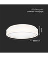 42W LED designer loftslampe - Rund, hvid, dæmpbar, 4000K, 360 grader lysspredning
