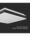 38W LED designer loftslampe - 4000K, 4000lm, IP20, sort/hvid, kvadratisk/rund