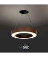 60cm 50W rund LED pendel - 125lm/W, Cortenfarvet, Triac dæmpbar, 4000K, IP20