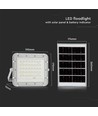 6W LED solcelle projektør - IP65, 4000K, hvid, inkl. solpanel og fjernbetjening