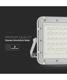 6W LED solcelle projektør - IP65, 4000K, hvid, inkl. solpanel og fjernbetjening