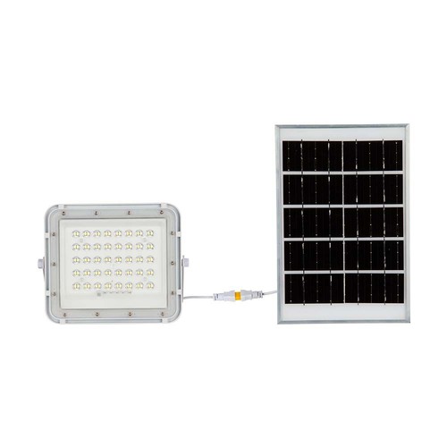 80W Solara LED projektør med solcelle - 800lm, IP65, 6400K, inkl. fjernbetjening og solpanel