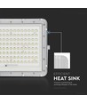 180W LED solcelle projektør, 4000K - Inkl. 20W solcellepanel, IP65, fjernbetjening, hvid