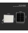 30W Solcelle LED projektør med fjernbetjening - 2600lm, IP65, 6400K, inkl. solpanel og batteri