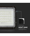 6W Solara LED projektør med solcelle - IP65, 6400K, inkl. fjernbetjening og solcellepanel