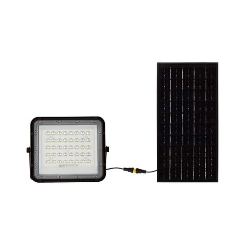 10W Solara LED projektør med solcelle - 800lm, IP65, kold hvid, inkl. fjernbetjening og solcellepanel