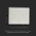 VT LED Solar Projektør 180W - 6400K, 16000 mAh Batteri, 3m Kabel, Smart IR Fjernbetjening, Hurtig Opladning