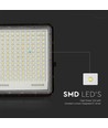 30W LED solcelle projektør, 6400K - 2600lm, IP65, inkl. solcellepanel og fjernbetjening, aluminium