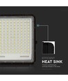 30W LED solcelle projektør, 6400K - 2600lm, IP65, inkl. solcellepanel og fjernbetjening, aluminium