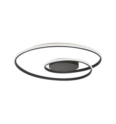 48W LED designer loftslampe - 5150lm, Triac dæmpbar, Ø60cm, sort, 4000K