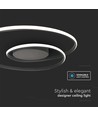 48W LED designer loftslampe - 5150lm, Triac dæmpbar, Ø60cm, sort, 4000K