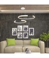 48W LED designer pendel - Hvid, 4000K, Triac dæmpbar, to halvmåner