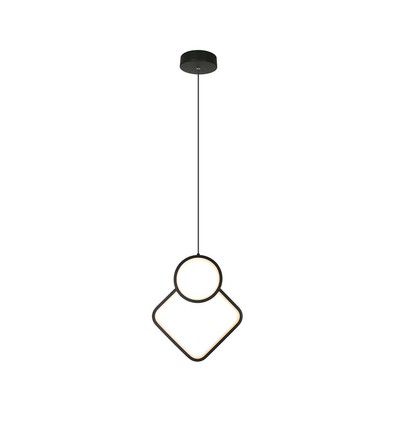 12W LED pendel, hvidt rombe-design - 105lm/W, 28x180cm, moderne lysekrone