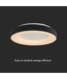 49W LED dekorativ loftslampe, dæmpbar - Ø60cm, 106lm/W, sort, 3000K, Triac dæmpbar