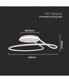 54W LED designer loftslampe, dæmpbar - Ø52cm, hvid, rund, 4000K, Triac dæmpbar