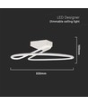 43W LED Designer loftslampe, hvid rund - 4580lm, Ø52cm, 4000K, elegant design