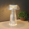 LED bordlampe - 1800mAh batteri, Ø160x250, 3i1, transparent hus