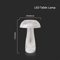 LED bordlampe - 1800mAh batteri, Ø160x250, 3i1, transparent hus