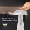 LED bordlampe - 1800mAh batteri, Ø160x250, 3i1, transparent hus