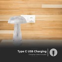 LED bordlampe - 1800mAh batteri, Ø160x250, 3i1, transparent hus
