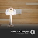 LED bordlampe - 1800mAh batteri, 13.5x26.5cm, 3i1, fransk guld, hus