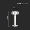 LED Bordlampe - 1800mAh Batteri Ø150x300, 3000K, Champagne Guld