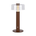 LED bordlampe - 1800mAh batteri, Ø150x300, 3000K, sandbrun hus