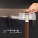 LED bordlampe - 1800mAh batteri, Ø150x300, 3000K, sandbrun hus