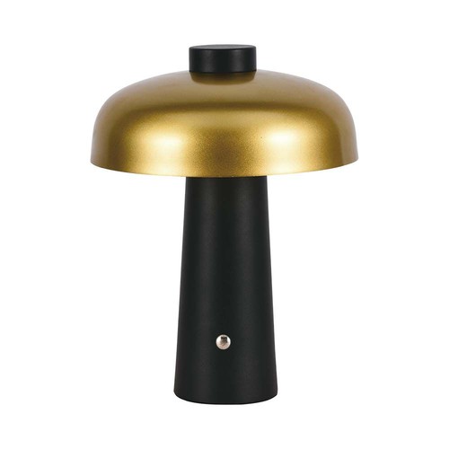 3W genopladelig LED bordlampe - Touch dæmpbar, 3-i-1 CCT, guld/sort, inkl. USB-kabel