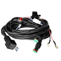 Køretøj projektører Kabel med afbryder til LEDlife arbejdslampe - Til 2 lamper, 2x15A, DT06-2S stik