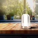 LED bordlampe - 1800mAh batteri Ø120x190 3i1 antik bronze, hus
