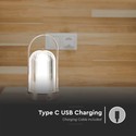 LED bordlampe - 1800mAh batteri Ø120x190 3i1 antik bronze, hus