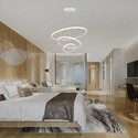 LED hængende dekorativ lampe - Ø600+Ø400+Ø200, 3000K, hvid, hus.