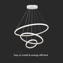 LED hængende dekorativ lampe - Ø600+Ø400+Ø200, 3000K, hvid, hus.