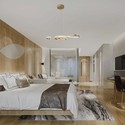 LED hængende dekorativ lampe - L700x250, 3000K, maling guld, hus