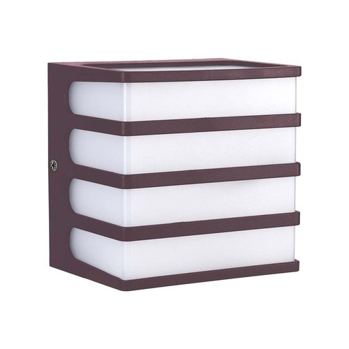 8W LED væglampe - IP65, brun, 3000K, inkl. lyskilde