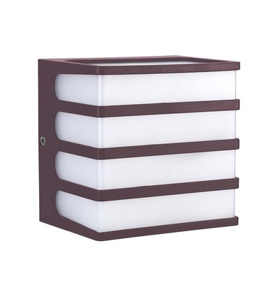 8W LED væglampe - IP65, brun, 3000K, inkl. lyskilde